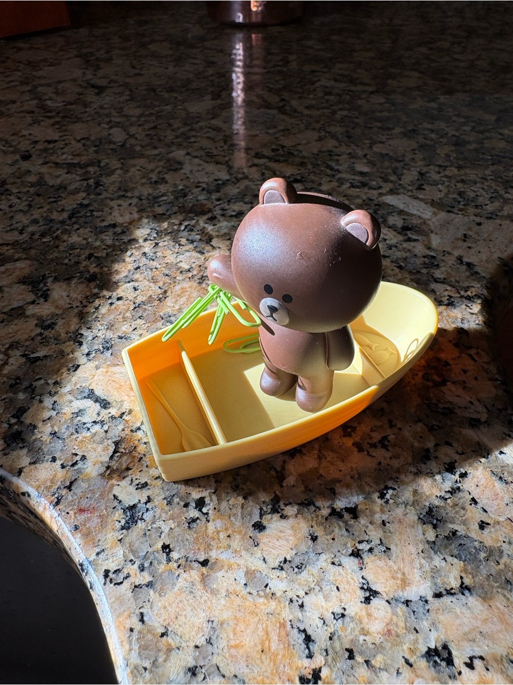 Line Friends Brown Paperclip Organizer Kawaii Cute Office
